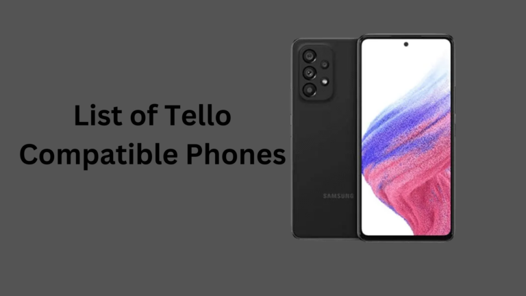 List of Tello Compatible Phones